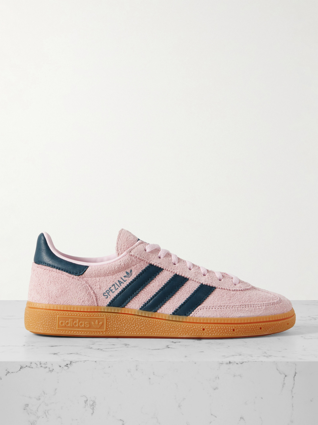 adidas Originals - Handball Spezial Leather-trimmed Suede Sneakers - Pink | NET-A-PORTER (UK & EU)