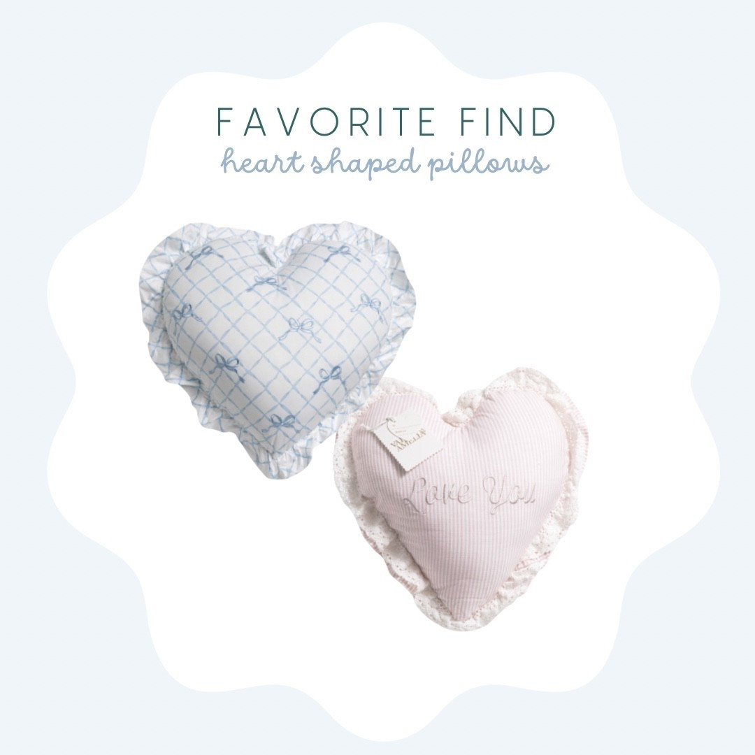 Cute heart shaped pillows! How sweet for a little girl’s bedding! 