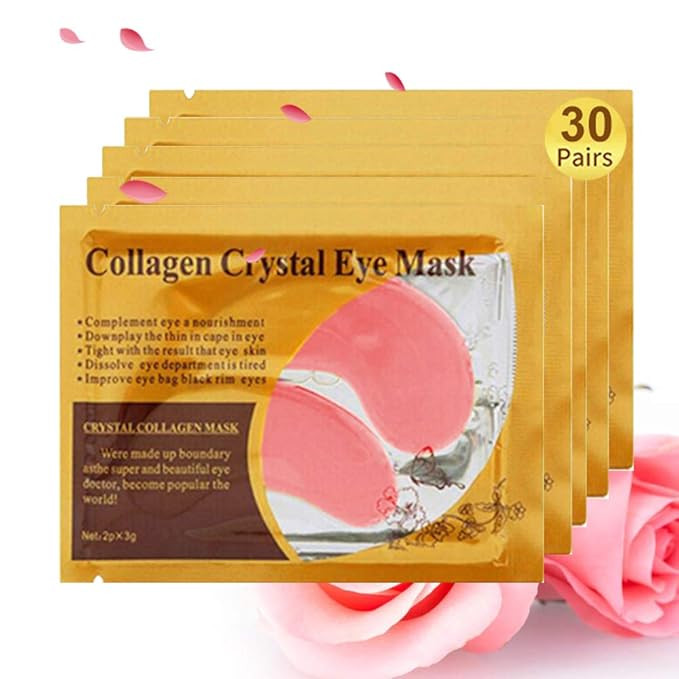 Under Eye Patches, 30 Pairs Pink Eye Mask, Eye Gel Pads With Collagen Treatment for Reducing Dark... | Amazon (US)