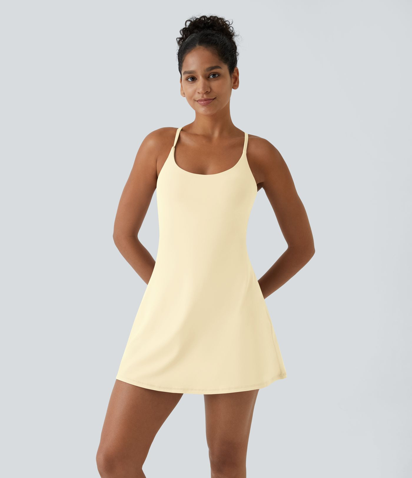 Women’s SoftlyZero™ Plush Backless Active Dress-Easy Peezy Edition - Halara | HALARA