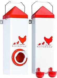 RentACoop Twin Cup Chicken Waterer and Feeder Set - 10lbs/2 Gal | Amazon (US)