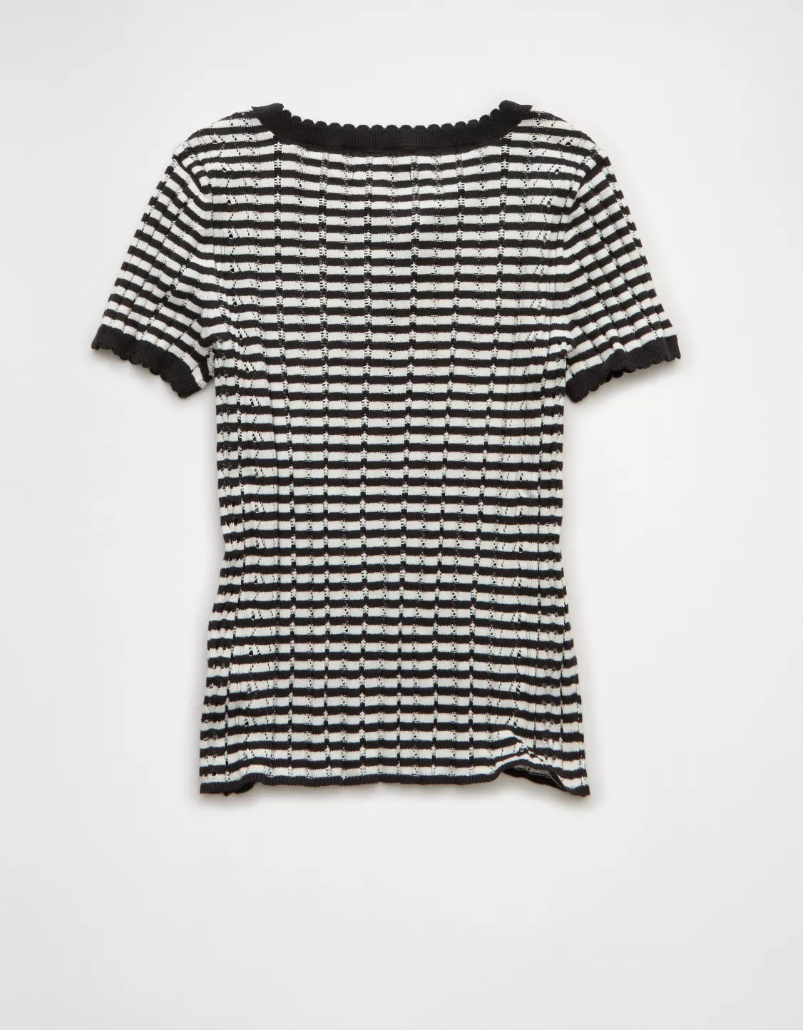 AE Henley Pointelle Sweater T-Shirt | American Eagle Outfitters (US & CA)