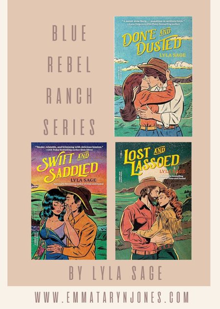 Blue rebel ranch series by Lyla Sage 
Done and dusted 
Swift and saddled
Lost and lassoed 

#LTKfindsunder50 #LTKfindsunder100