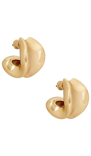 Chunky Doune Hoop Earrings in Gold | Revolve Clothing (Global)