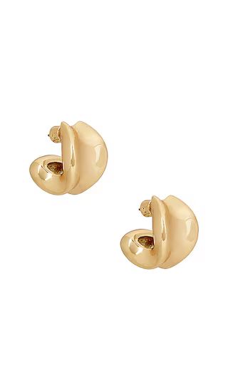 Jenny Bird Chunky Doune Hoop Earrings in Metallic Gold. | Revolve Clothing (Global)