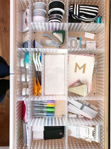 My organized gift wrap, tags and more drawer! These modular organizers are awesome for containing it all - lots of heights and sizes! 

#LTKhome #LTKfamily