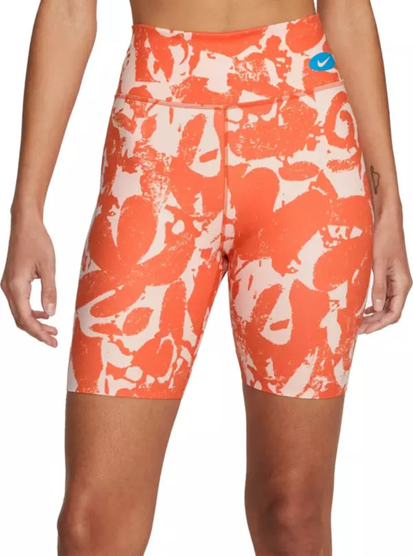 Nike Women's One Luxe Icon Clash Mid-Rise Training Bike Shorts | Dick's Sporting Goods | Dick's Sporting Goods