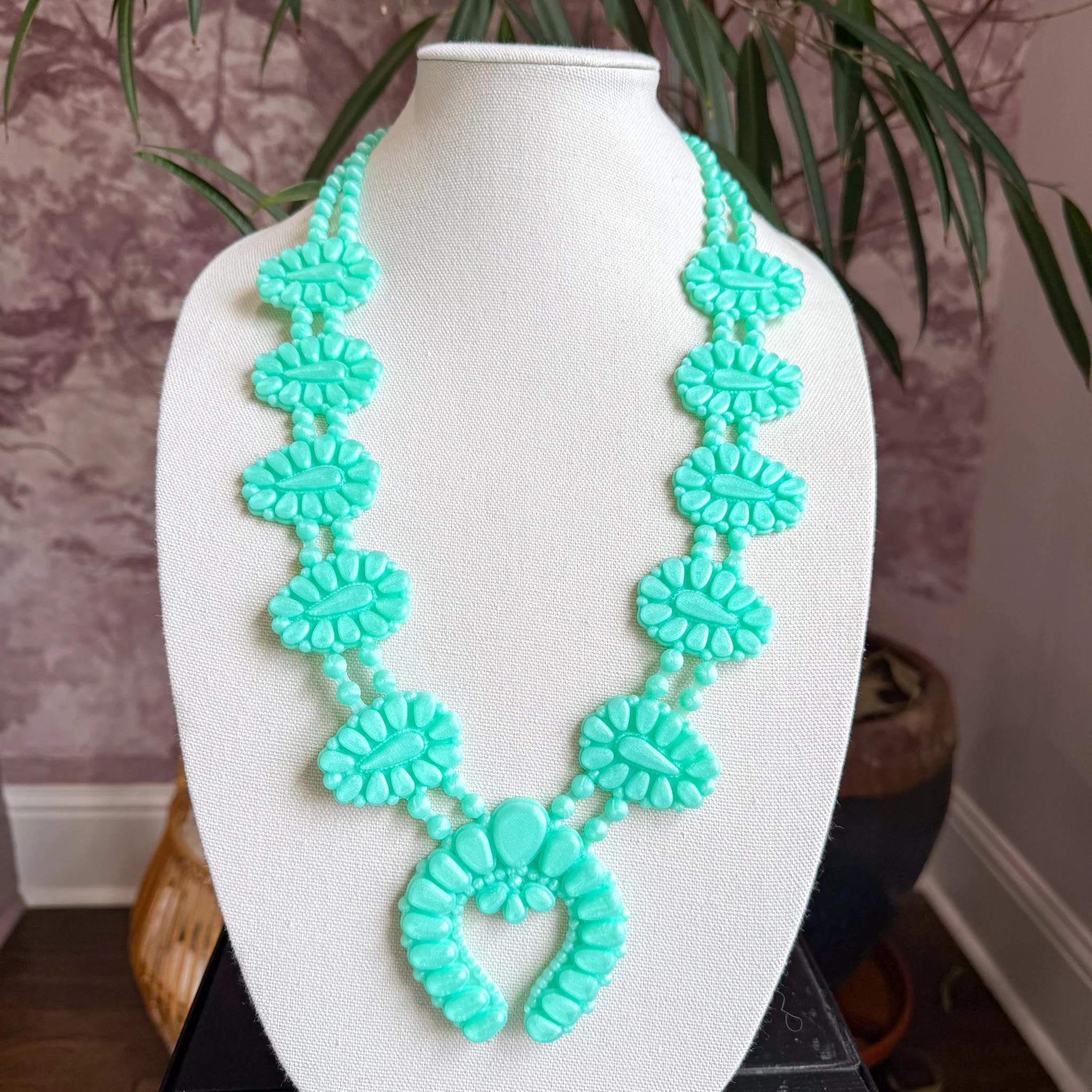 Golden Hour Necklace in Stardust Mint | Rahya Jewelry Design