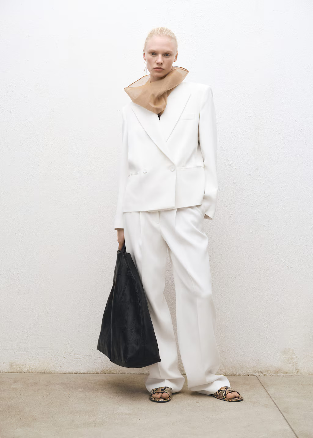 Oversized double-breasted suit blazer white - Women - XS - MANGO | Mango (US/MX/AU)