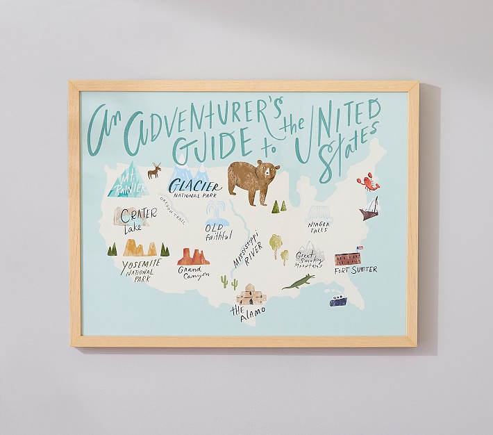 Minted® Adventurer's Guide Wall Art by Hannah Williams | Pottery Barn Kids