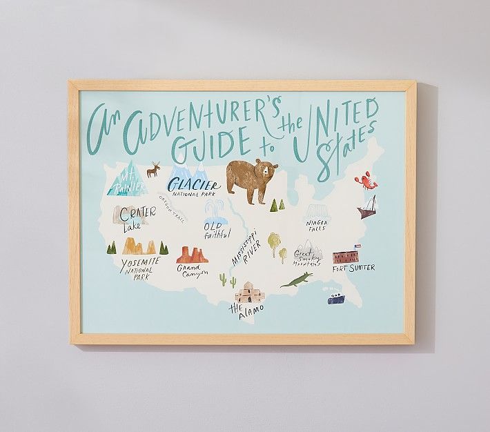 Minted® Adventurer's Guide Wall Art by Hannah Williams | Pottery Barn Kids