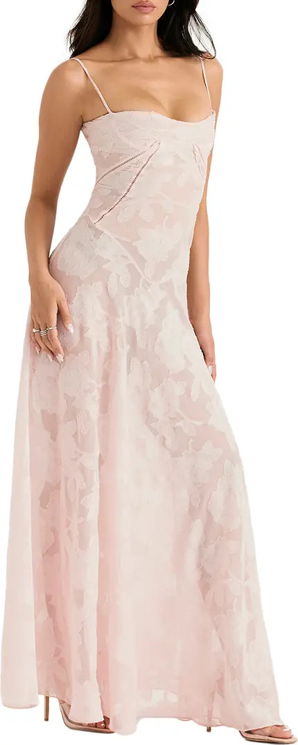 Blush Lace-Back Gown | Nordstrom