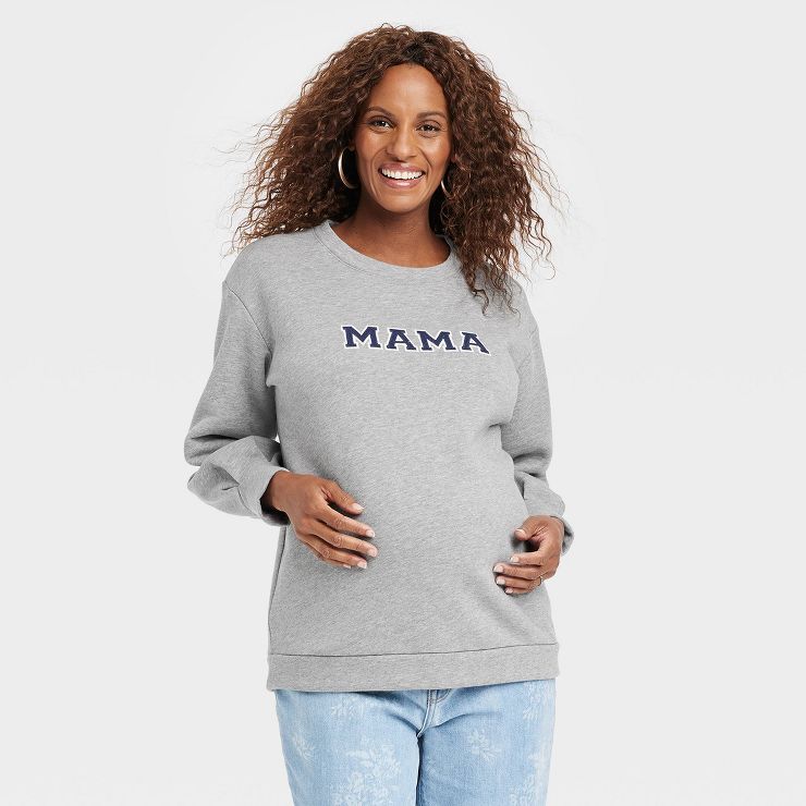Graphic Mama Maternity Sweatshirt - Isabel Maternity by Ingrid & Isabel™ Heather Gray | Target