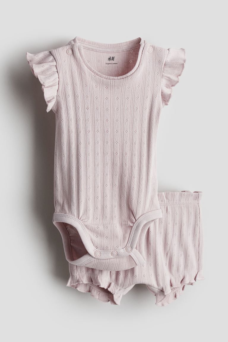 2-piece Cotton Set - Light pink - Kids | H&M US | H&M (US + CA)
