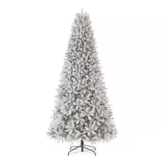 Home Accents Holiday 9 ft Starry Light Flocked Christmas Tree 21LE31009 - The Home Depot | The Home Depot