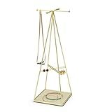 Amazon.com: Umbra Prisma Jewelry Stand and Necklace Holder, Matte Brass : Clothing, Shoes & Jewel... | Amazon (US)