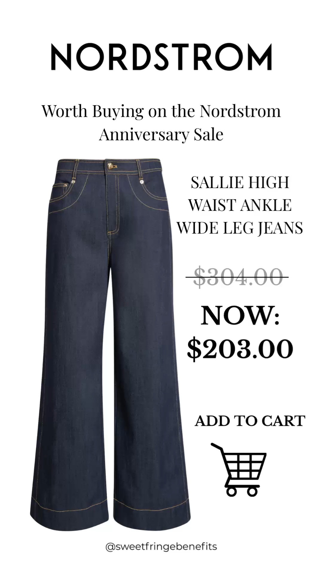 These Sallie High Waist Ankle Wide Leg Jeans are a standout buy from the Nordstrom Anniversary Sale. The flattering high-rise fit and wide-leg silhouette make them an elevated denim staple you'll wear season after season.

💡 LTK MADE EASY
❤️ Heart = Support my posts!
🔖 Save = Get sale & restock alerts
📋 Lists = Keep favorites organized
📲 Share = Send lists and products to a friend. Hello, Christmas List!
💬 Comment = Ask me anything about what I'm wearing. 🙂

#LTKSaleAlert #LTKOver40 #LTKWorkwear