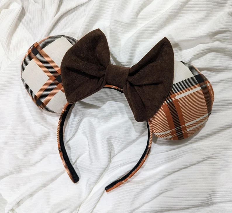 Autumn Plaid Mouse Ears - Etsy | Etsy (US)