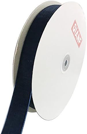 QIANF Vintage Navy Blue Velvet Ribbon, 1 Inch X 25Yd | Amazon (US)