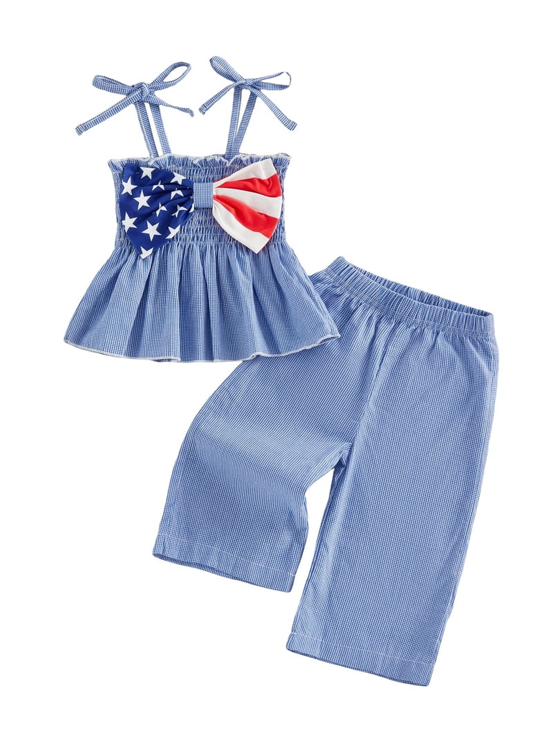 Loicainy Baby Toddler Kids Girl 4th of July Clothes 6 9 12 18 24 Months 2T 3T 4T 5T 6T Star Strip... | Walmart (US)
