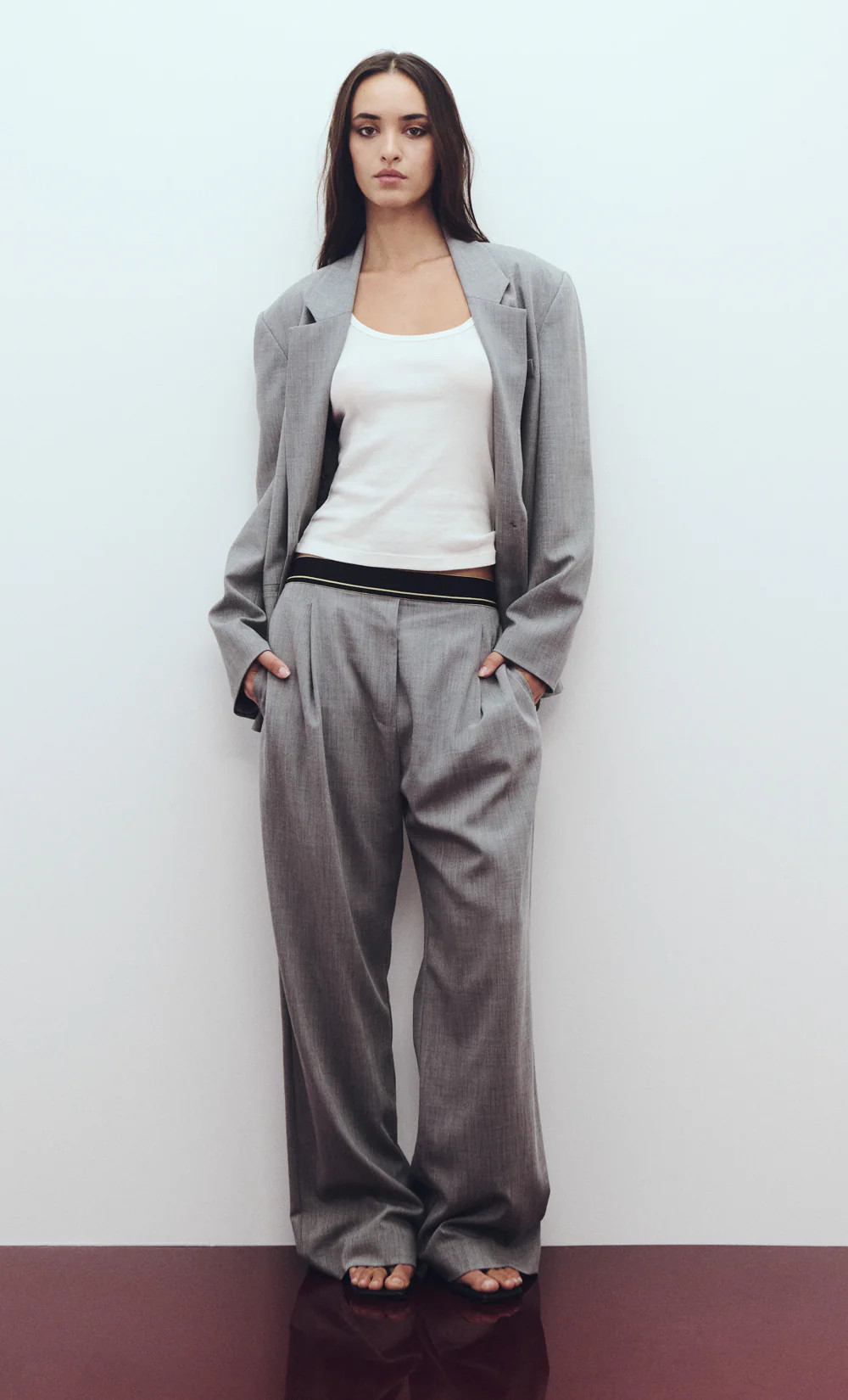 JORDIN PANT - CHARCOAL WEAVE | Bec & Bridge (Global)