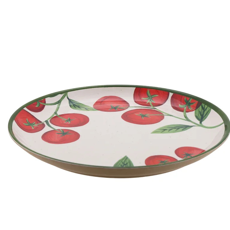 Better Homes and Gardens Bamboo Melamine Tomato Dinner Plate, 10.75 Inch, Red | Walmart (US)