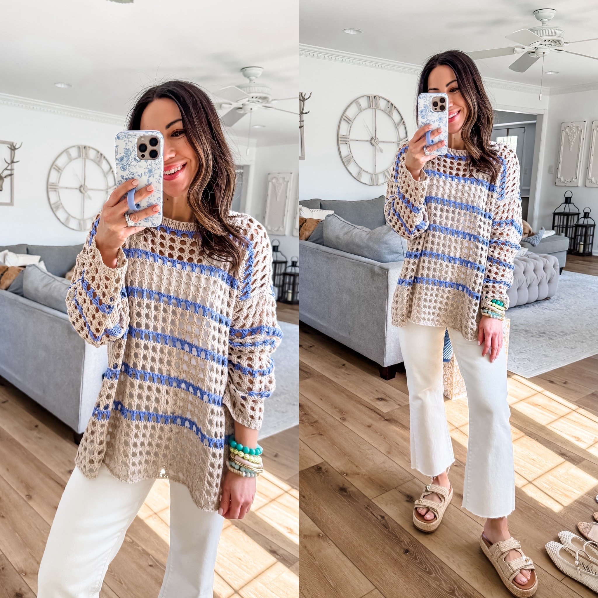 Code TAMMY20 at Social Threads. Small sweater. White jeans 25. I cut them. Platform sandals TTS.

#LTKOver40 #LTKSaleAlert #LTKPetite