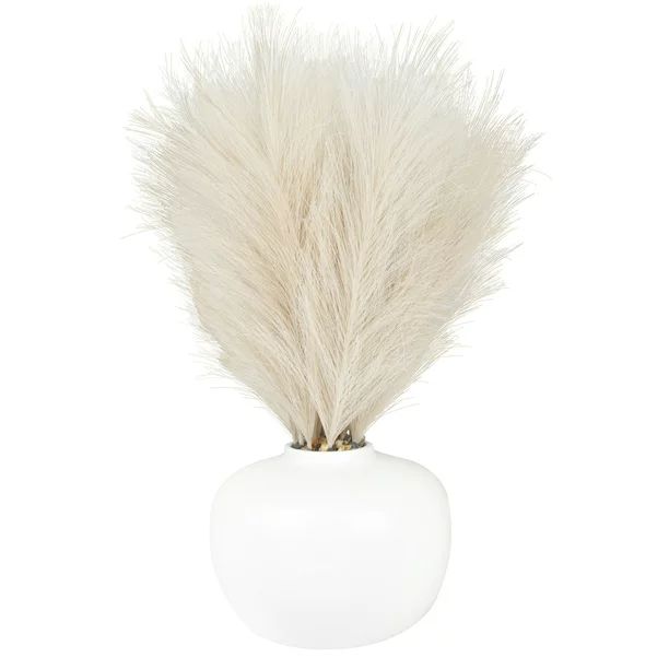 Better Homes & Gardens Artificial Pampas in White Ceramic Vase, 14" H - Walmart.com | Walmart (US)