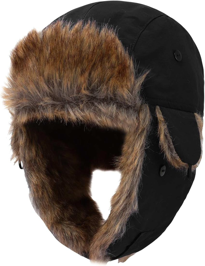 Baby Toddler Winter Trapper Hat Warm Faux Fur Aviator Hat Russian Ushanka Trooper Hunting Ski Hat... | Amazon (US)