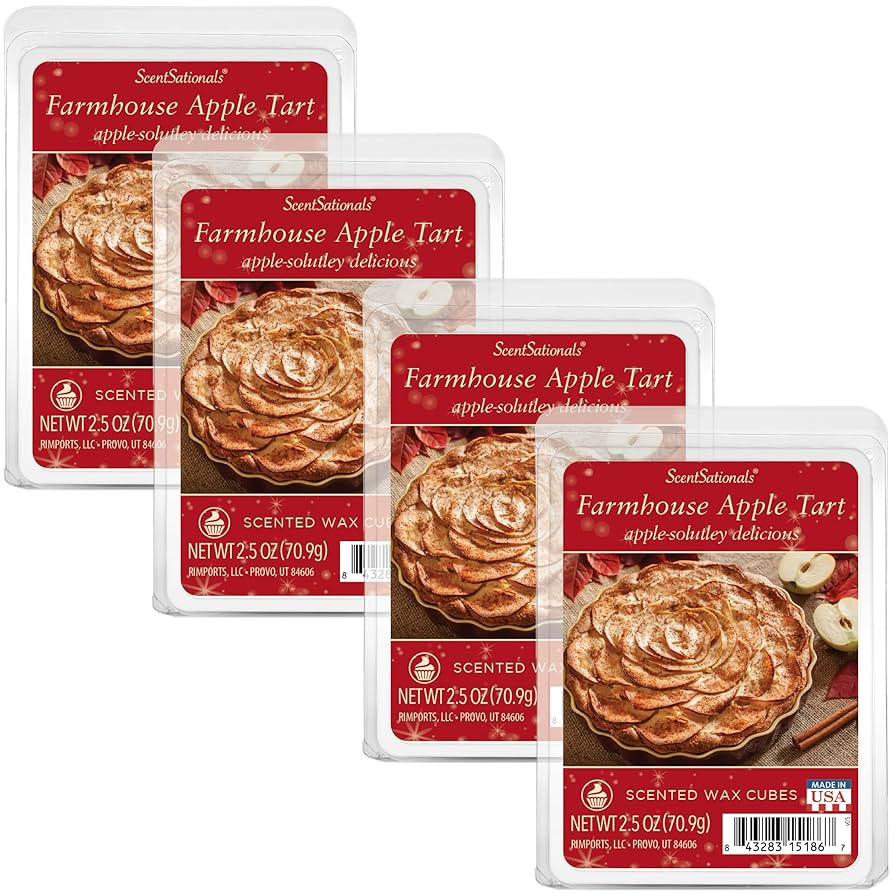 Scentsationals Wax Melts, Wax Cubes Strong Scent - Frosted Delights Collection Farmhouse Apple Ta... | Amazon (US)