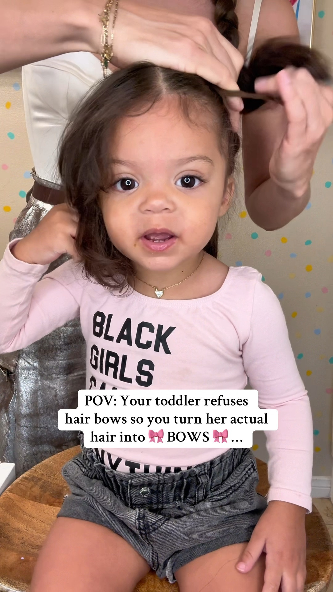 The perfect festive Holiday hair style for your toddler. Hair Bow Piggies!! 

#LTKStyleTip