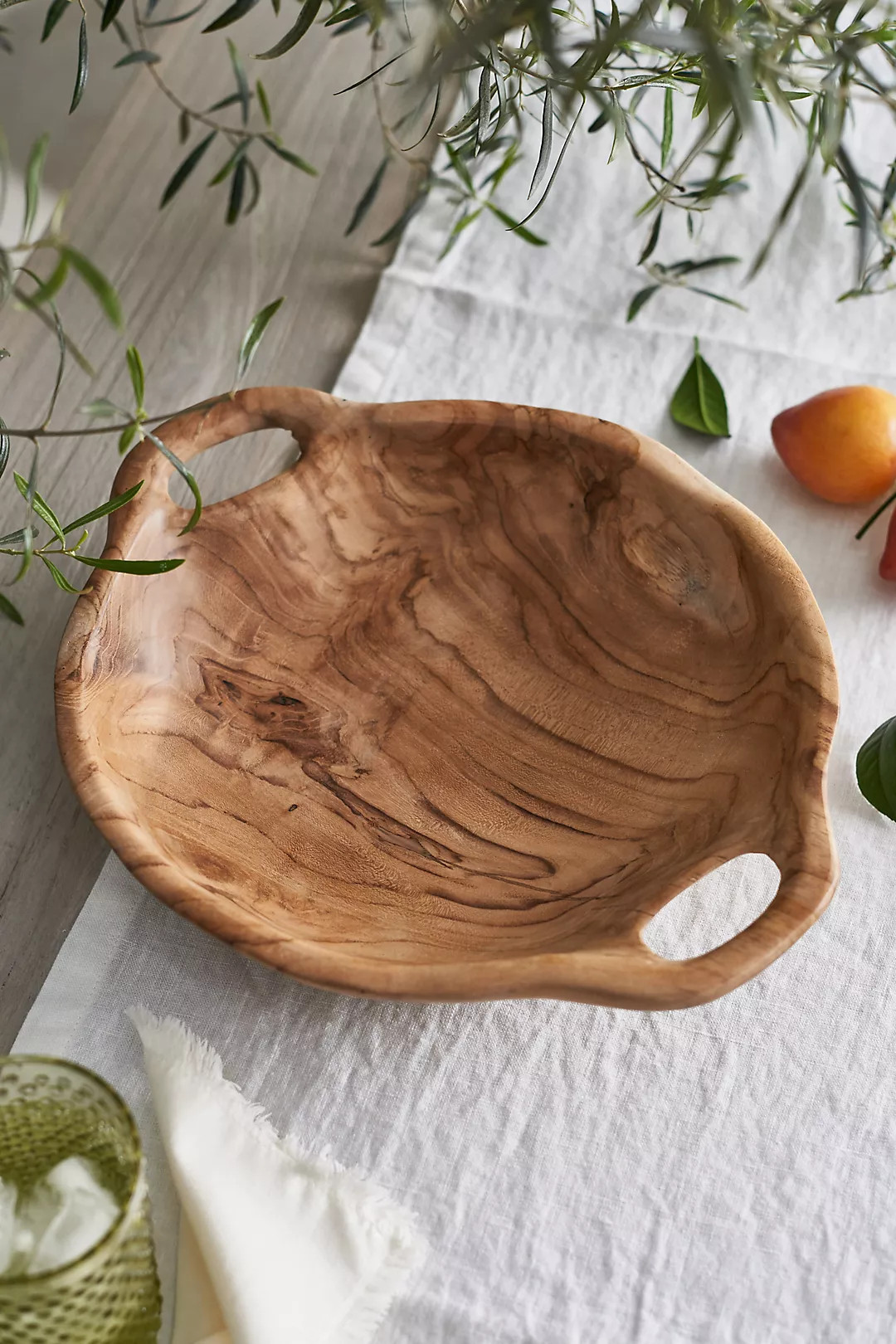 Teak Serving Bowl with Handles | Anthropologie (US)