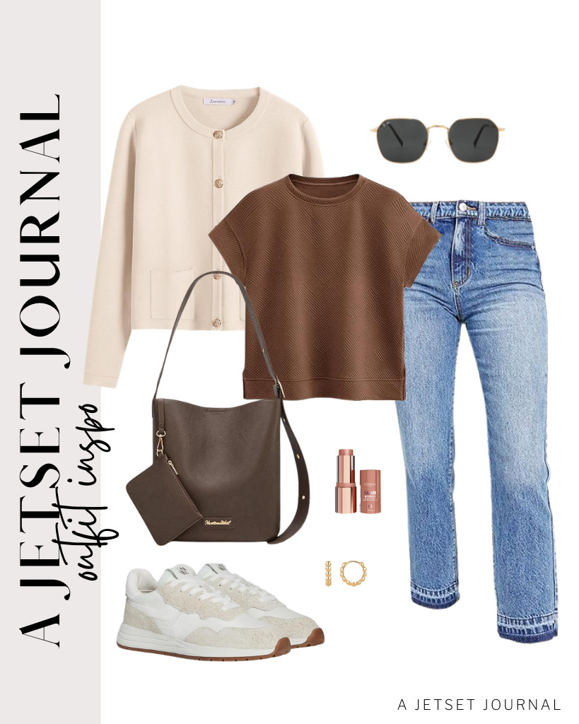 Another outfit idea is a short-sleeve top, a button-down cardigan, and jeans. These sneakers plus a Montana West bag go with this fit. Complete the look with these earrings and Pro Acme hexagonal sunnies.


#LTKSeasonal #LTKSaleAlert #LTKTravel 

 