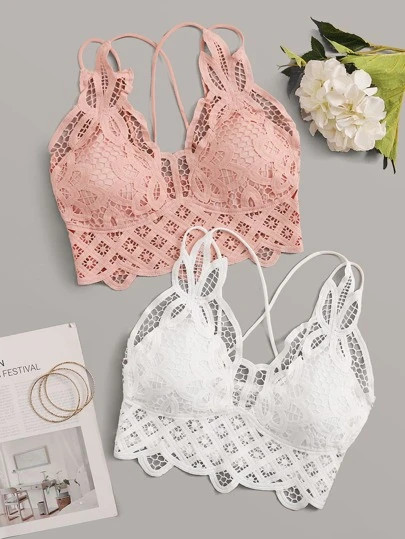 Guipure Lace Bralette | SHEIN