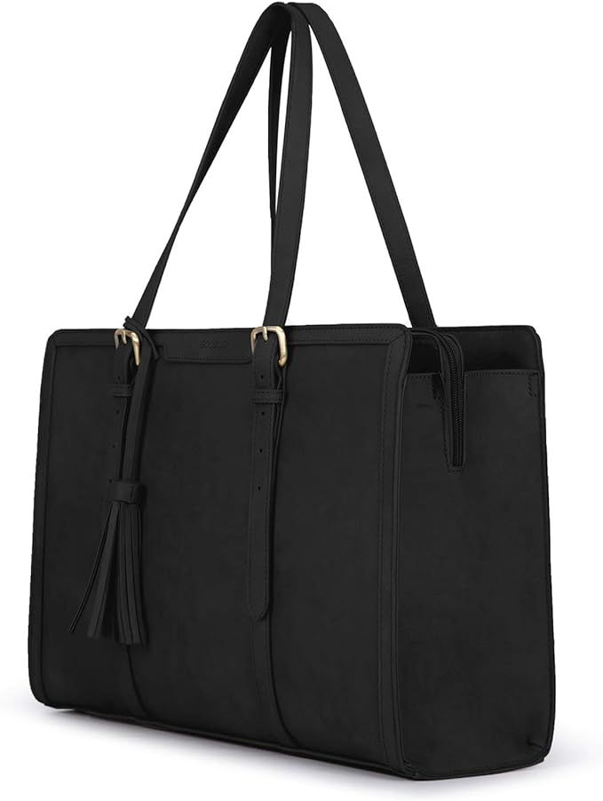 ECOSUSI Laptop Tote Fits Up to 15.6 Inch Briefcase for Women Office Handbags large Capacity with ... | Amazon (US)