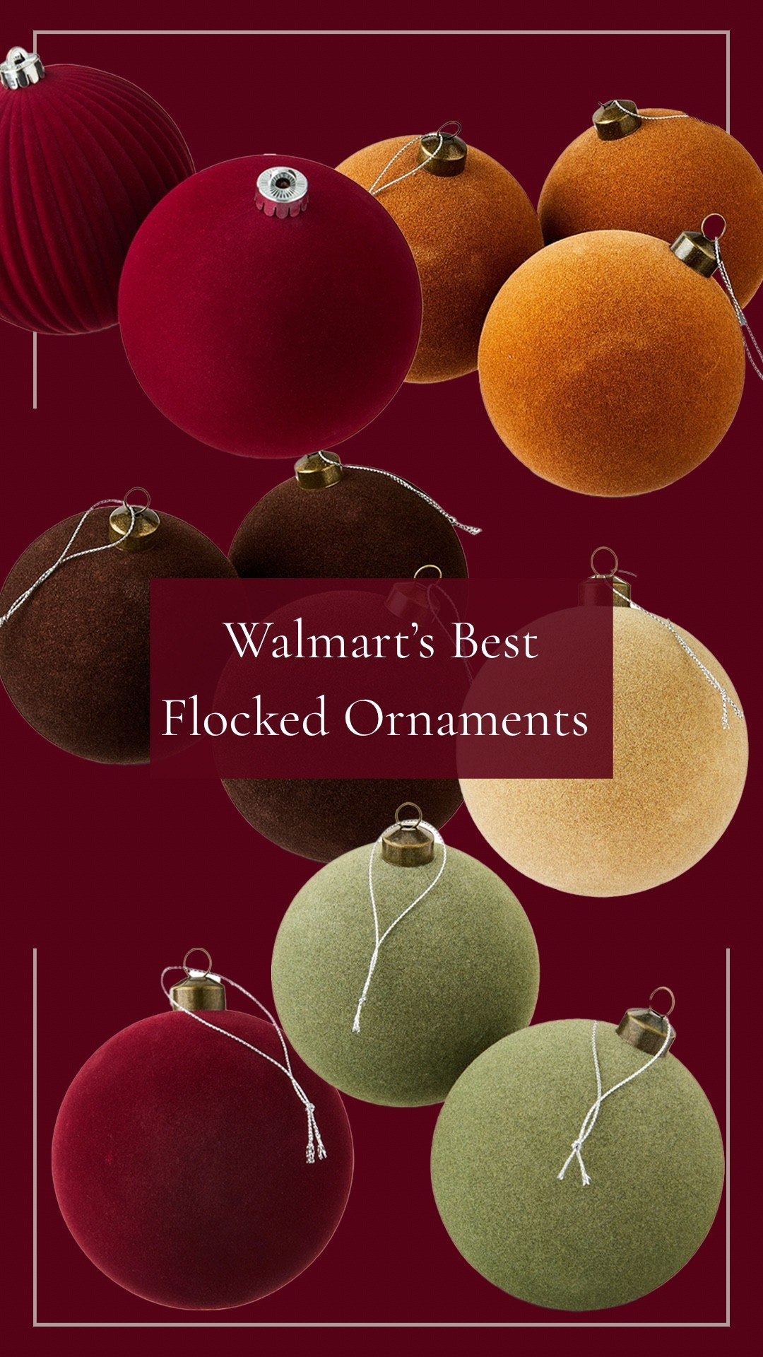 Walmart has some really good flocked ornaments- this is all I used last year  

#LTKHome