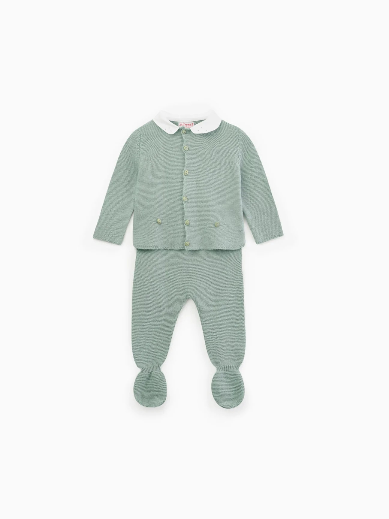 Sage Green Arlo Merino Baby Set | La Coqueta