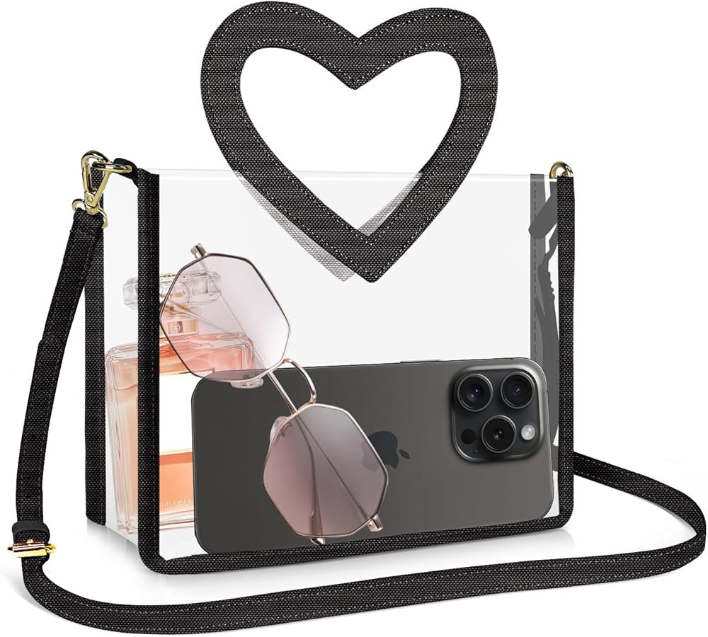 Clear Bag for Stadium Events, Clear Tote Bags for Women, Stadium Purses for Concerts Sports Fans | Amazon (US)
