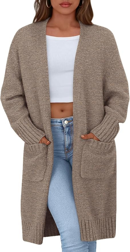 PRETTYGARDEN Fall Long Sleeve Cardigan Sweaters for Women 2026 Trendy Winter Open Front Loose Kni... | Amazon (US)