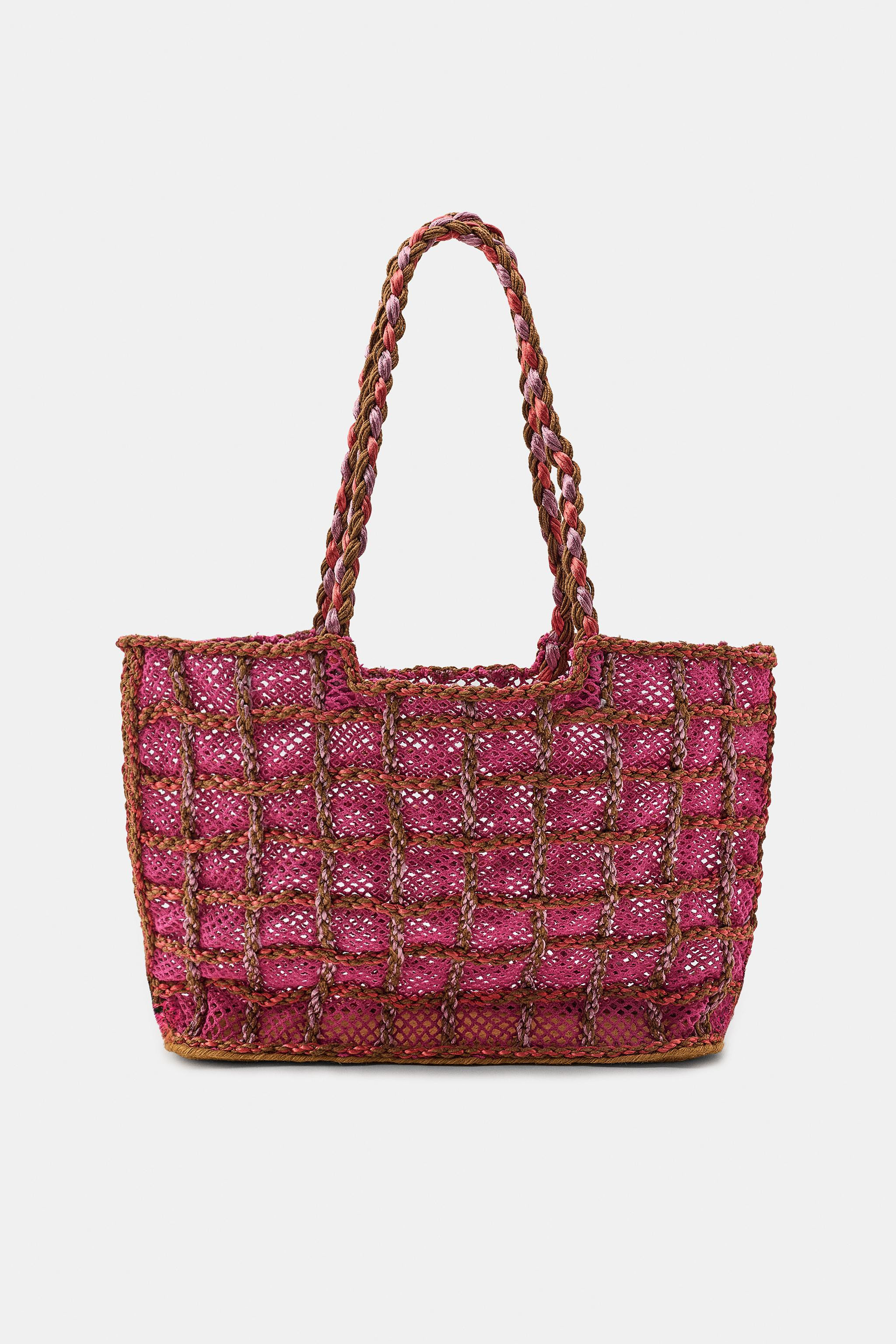 COMBINATION WOVEN MAXI BAG | Zara US
