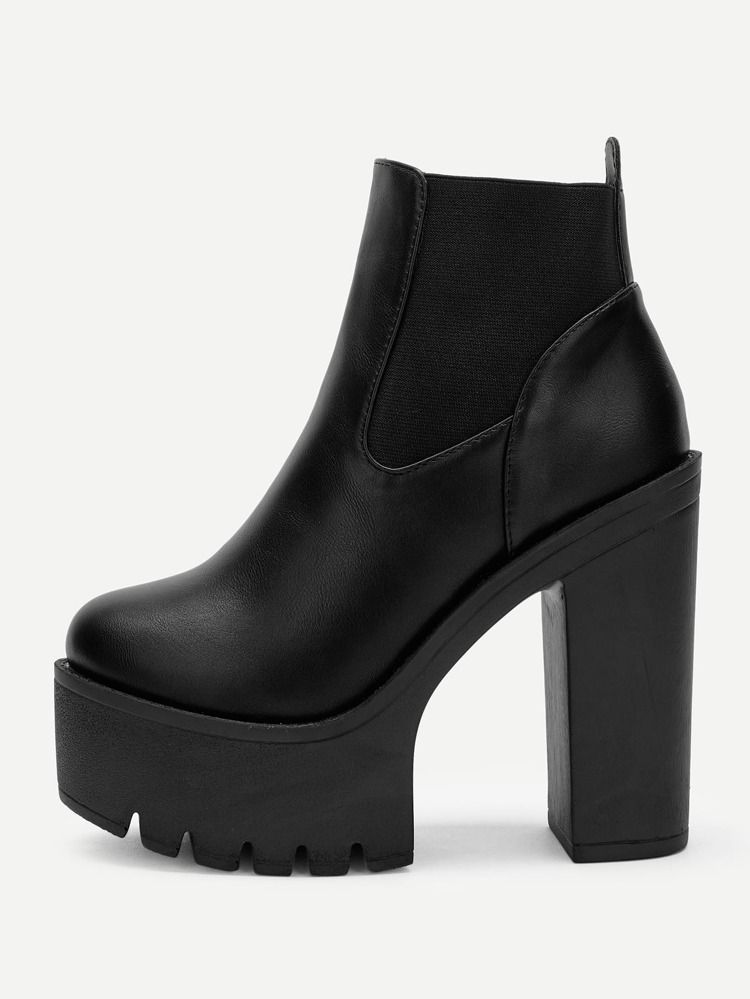 Solid Chunky Boots | SHEIN