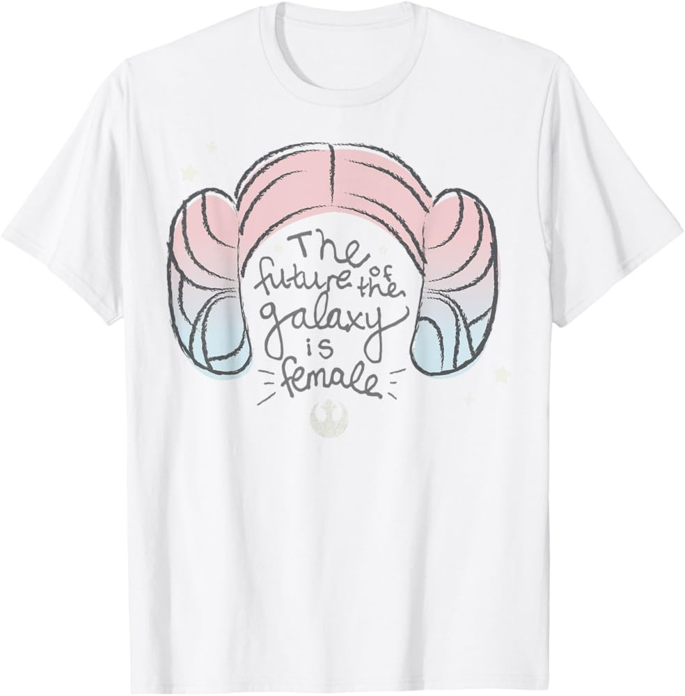 Star Wars Leia Buns The Future Of The Galaxy Is Female T-Shirt | Amazon (US)