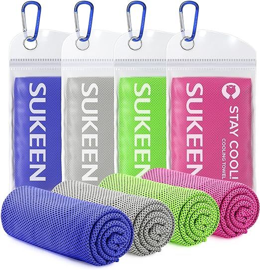 Sukeen Cooling Towel for Neck and Face (40"x12"), Microfiber Bulk Cooling Towels for Athletes Coo... | Amazon (US)