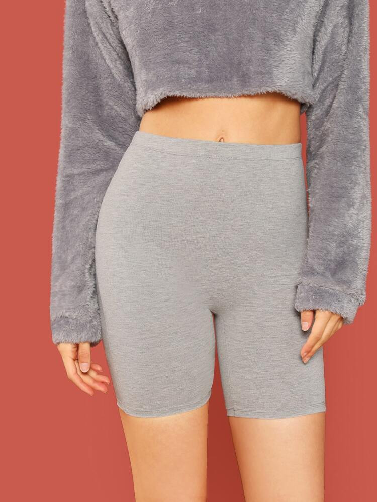 SHEIN High Waist Solid Biker Shorts | SHEIN
