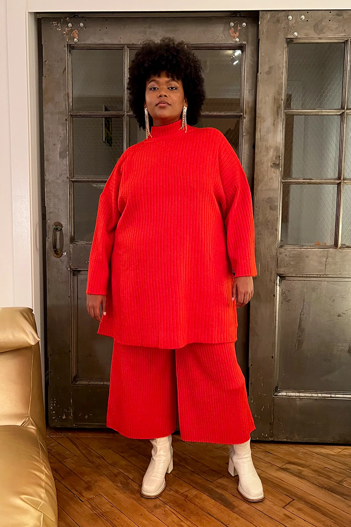 Rene Sweater Dress  Cherry Tomato | WRAY