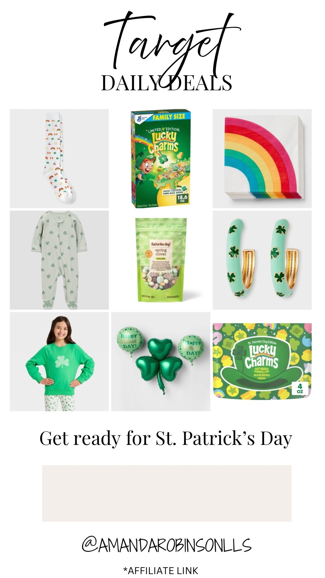 Target daily deals
St Patrick’s day lucky finds 