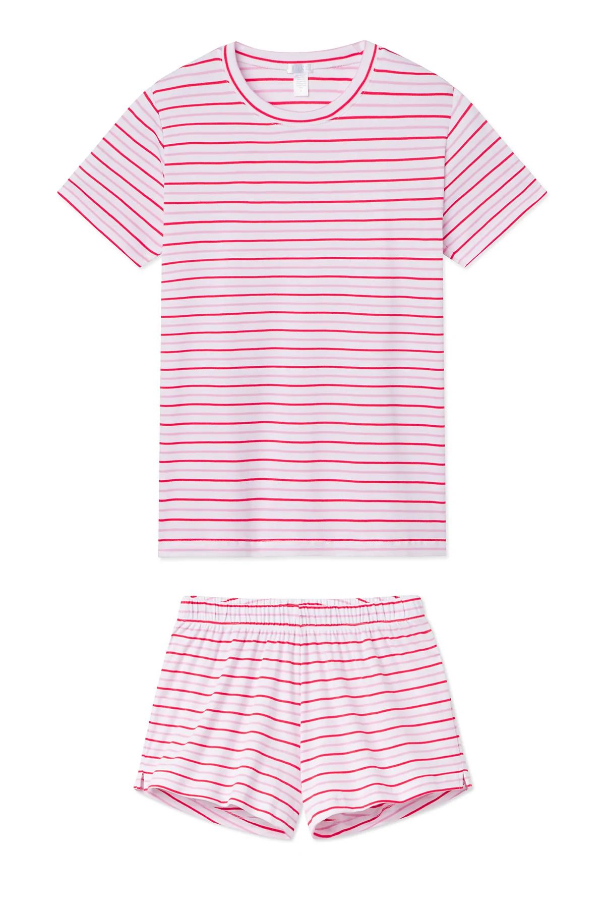 Pima Weekend Shorts Set in Candy | LAKE Pajamas