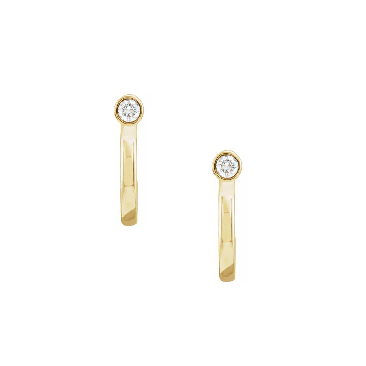 Diamond Post Huggie Earrings | AMO Jewelry by Ana Mari Ortega