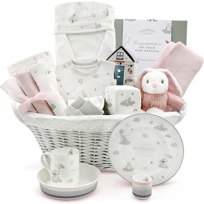 Personalized Little Love Luxury Baby Girl Hamper With Family Treats Box | Maisonette