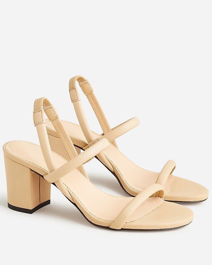 Lucie slingback block-heel sandals in leather | J. Crew US